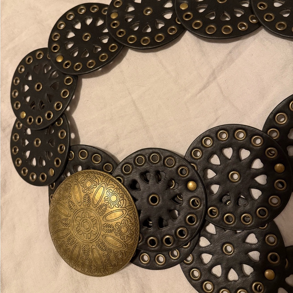 Brown Boho Western Disc Belt
